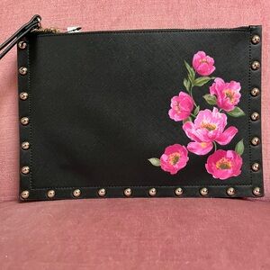 Black floral envelope wristlet clutch by White House Black Market-new/tags
